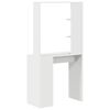 vidaXL St&ocirc;l s poličkou Biela 78,5 x 37 x 154,5 cm Kompozitn&eacute; drevo