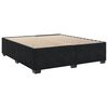 vidaXL Posteľn&yacute; r&aacute;m boxspring s matracom čierny 200x200 cm zamat