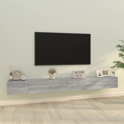 vidaXL 3-dielna sada TV skriniek sivý dub sonoma spracované drevo