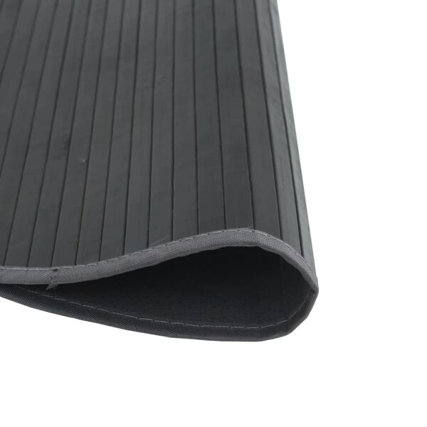 vidaXL Koberec okrúhly sivý 100 cm bambus