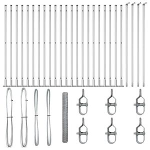 vidaXL Stĺp na plot. Strieborn&aacute;