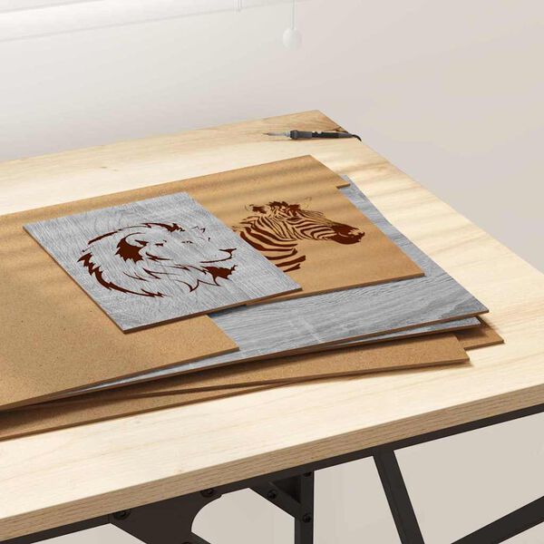 vidaXL Dekoračn&eacute; panely 50 pcs Siv&yacute; Sonoma 30 x 42 x 0.27 cm