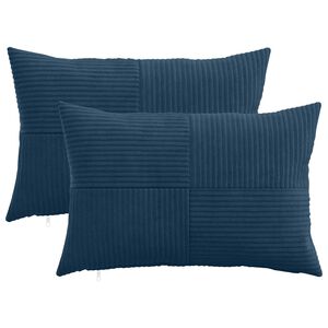 vidaXL Poťah na podložku 2 pcs ALMELO N&aacute;morn&iacute;cka modr&aacute; 30 x 50 cm