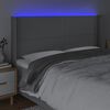 vidaXL Čelo postele s LED bledosiv&eacute; 203x16x118/128 cm l&aacute;tka