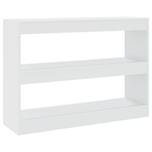 vidaXL Knižnica/deliaca stena biela 100x30x72 cm