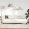 vidaXL Rohový rám postele s čelnou doskou Krémová 90 x 190 cm Zamat