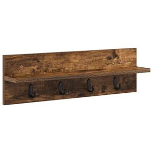 vidaXL Ve&scaron;iak na stenu N&aacute;stenn&aacute; mont&aacute;ž Dymov&aacute; dub 60 x 10,5 x 18 cm