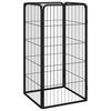 vidaXL Ohr&aacute;dka pre psov 4 panely čierna 50x100 cm pr&aacute;&scaron;kovan&aacute; oceľ