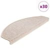 vidaXL Schodov&eacute; rohože 30 ks 65x24x4 cm taupe polkruhov&eacute; veľk&eacute;