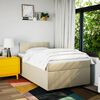 vidaXL Boxspring posteľ s matracom kr&eacute;mov&aacute; 120x190 cm l&aacute;tka