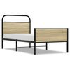vidaXL Posteľný rám bez matraca 75x190 cm dub sonoma kompozitné drevo