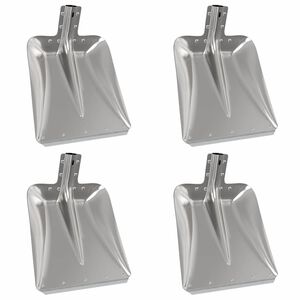 vidaXL Hlava lopaty 4 pcs Strieborn&aacute; 45 x 38 cm Hlin&iacute;k