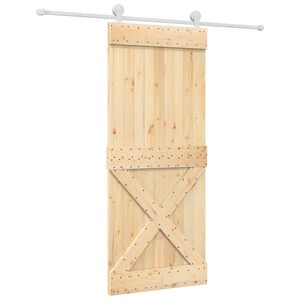 vidaXL Posuvn&eacute; dvere Pr&iacute;rodn&aacute; a biela 85 x 210 cm