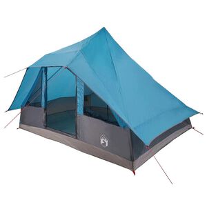 vidaXL Tipi stan so strechou s &uacute;ložiskom Modr&aacute; 364 x 281 x 257 cm taft