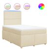 vidaXL Boxspring posteľ s matracom kr&eacute;mov&yacute; 120x200 cm l&aacute;tka