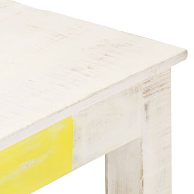 vidaXL Konferenčný stolík biely 110x60x45 cm mangovníkový masív