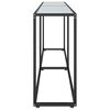 vidaXL Konzolov&yacute; stol&iacute;k biely mramor 220x35x75,5 cm tvrden&eacute; sklo