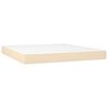 vidaXL Posteľn&yacute; r&aacute;m boxspring s matracom kr&eacute;mov&yacute; 160x200 cm l&aacute;tka