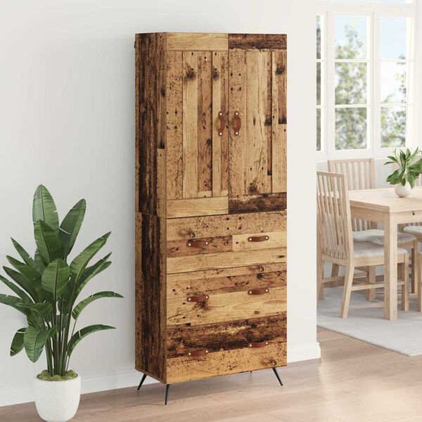 vidaXL Highboard Star&eacute; drevo 69,5 x 34 x 180 cm Kompozitn&eacute; drevo
