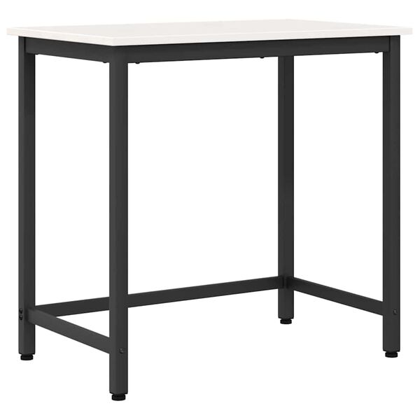 vidaXL st&ocirc;l Biela 80 x 50 x 77 cm Inžinierske drevo a oceľ