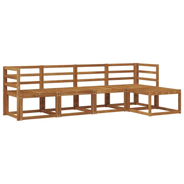 vidaXL Z&aacute;hradn&aacute; s&uacute;prava gaučov 5 pcs Pr&iacute;rodn&aacute; Pevn&eacute; ak&aacute;ciov&eacute; drevo