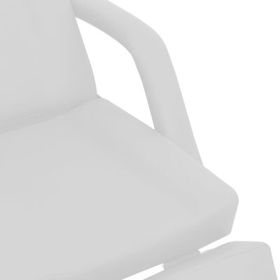 vidaXL Kozmetické kreslo z umelej kože, biele 180x62x78 cm