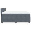 vidaXL Posteľn&yacute; r&aacute;m boxspring s matracom tmavosiv&yacute; 200x200 cm zamat