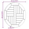vidaXL Okr&uacute;hla stolov&aacute; doska z t&iacute;kov&eacute;ho dreva 2,5 cm 40 cm