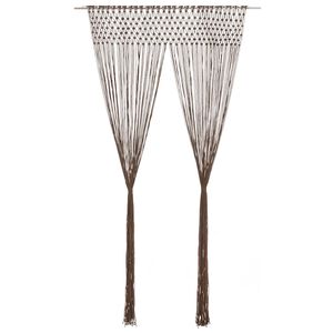 vidaXL Z&aacute;clona macrame sivo-hned&aacute; 140x240 cm bavlna