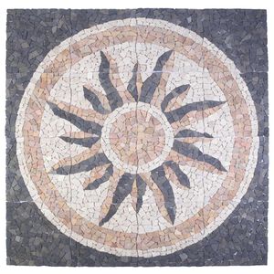 vidaXL Mozaikov&eacute; dlaždice so slnečn&yacute;m vzorom Viacfarebn&yacute; 120 x 120 cm