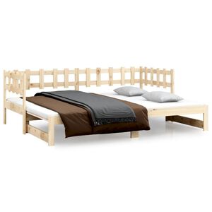 vidaXL Rozkladacia denn&aacute; posteľ 2x(80x200) cm borovicov&yacute; mas&iacute;v