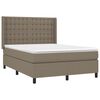 vidaXL Boxspring posteľ s matracom sivohned&yacute; 140x190 cm l&aacute;tka