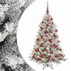 vidaXL Umel&yacute; vianočn&yacute; stromček s guľami 150 cm 150 LED Tepl&aacute; biela