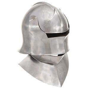 vidaXL Stredovek&aacute; rytierska prilba pre LARP starožitn&aacute; replika strieborn&aacute; oceľ