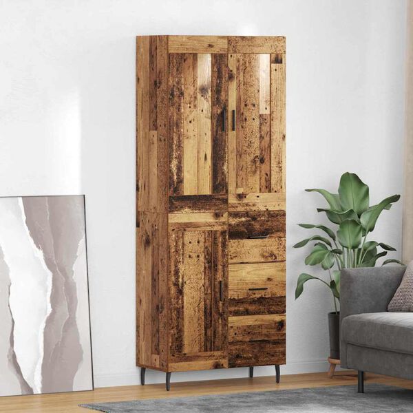 vidaXL Highboard so z&aacute;suvkou 2 pcs Star&eacute; drevo Kompozitn&eacute; drevo