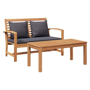 vidaXL lavička Hned&aacute; a tmavo&scaron;ed&aacute; 110 x 66 x 76 cm Hust&eacute; teakov&eacute; drevo