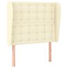 vidaXL Čelo postele so z&aacute;hybmi kr&eacute;mov&yacute; 93x23x118/128 cm umel&aacute; koža