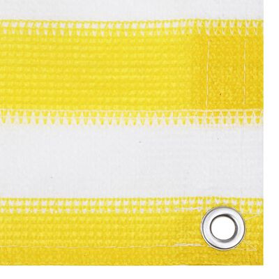 vidaXL Balkónová markíza žlto-biela 90x300 cm HDPE