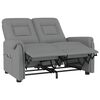 vidaXL 2-miestne sklápacie masážne kreslo, sivé, umelá koža