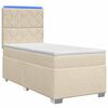 vidaXL Posteľ boxspring s matracom Kr&eacute;mov&aacute; 80 x 200 cm L&aacute;tka
