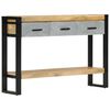 vidaXL Konzolov&yacute; stol&iacute;k 110x30x76 cm mas&iacute;vne hrub&eacute; mangovn&iacute;kov&eacute; drevo