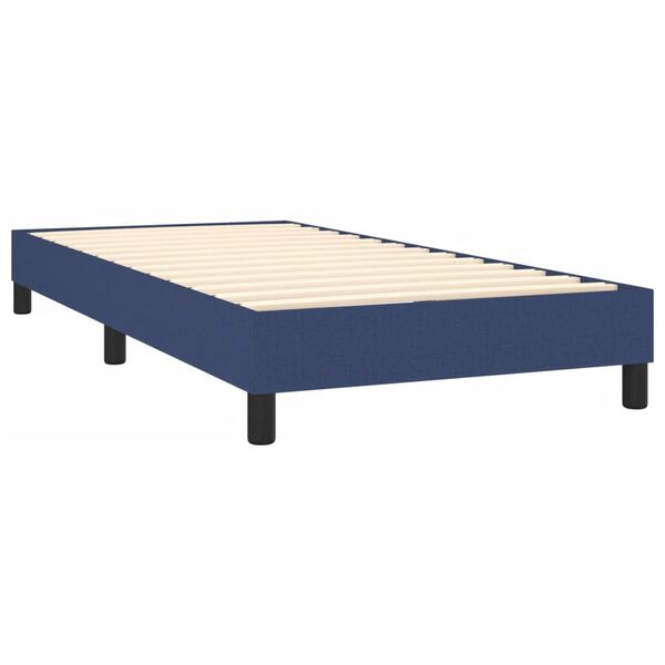 vidaXL Boxspring posteľ s matracom modr&aacute; 100x200 cm l&aacute;tka