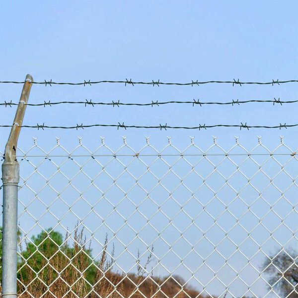 vidaXL Ostnat&yacute; dr&ocirc;t Zelen&aacute; 100 m Pozinkovan&aacute; oceľ