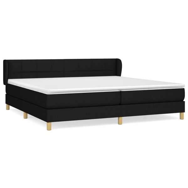 vidaXL Boxspring posteľ s matracom čierna 200x200 cm l&aacute;tka