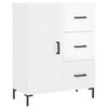 vidaXL Komoda leskl&aacute; biela 69,5x34x90 cm spracovan&eacute; drevo
