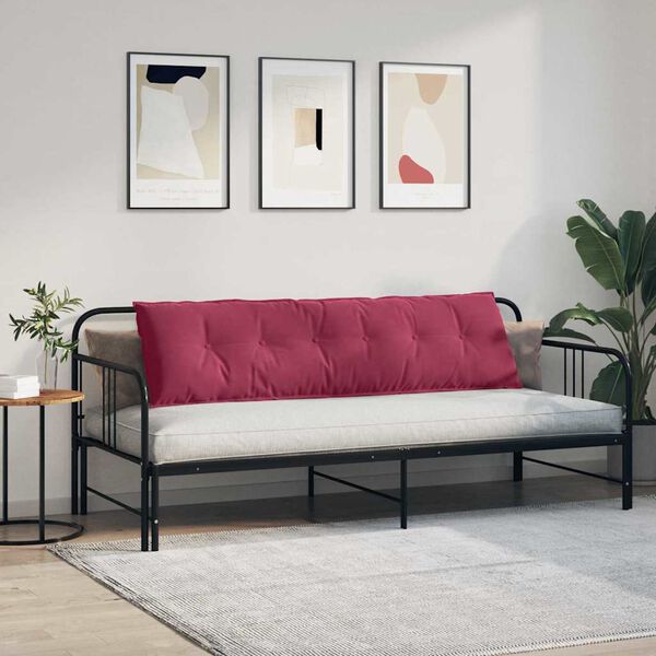 vidaXL Podu&scaron;ka na chrb&aacute;t V&iacute;no červen&eacute; 180 x 50 cm Kord&uacute;rov&aacute; tkanina