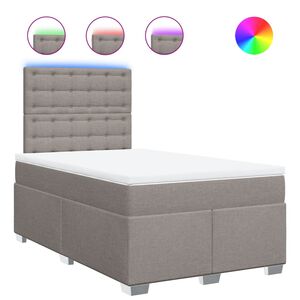 vidaXL Boxspring posteľ s matracom sivohned&yacute; 120x200 cm l&aacute;tka