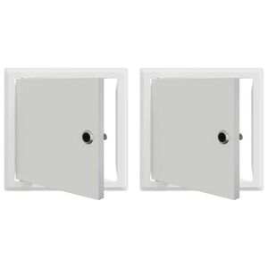 vidaXL Access Panel 2 pcs Biela 23 x 23 x 3 cm Oceľ