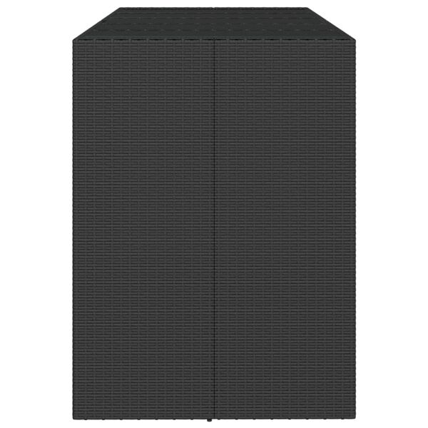 vidaXL Záhradný stôl so sklenenou doskou čierny 185x80x110cm polyratan