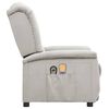 vidaXL Elektrické masážne kreslo bledosivé mikrovláknová látka